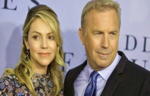 Christine Baumgartner and Kevin Costner